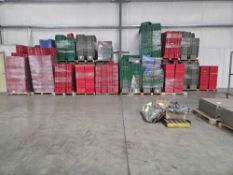 Lot of Pallet of Plastic Totes