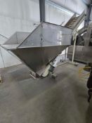 Tec Engineering Stainless Steel Cleated Incline Conveyor with Hopper