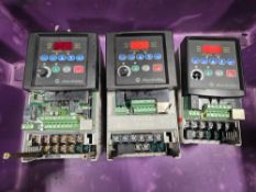 (3) Allen-Bradley PowerFlex 40 AC Drives