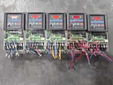 Lot of 5 Allen-Bradley PowerFlex AC Drives