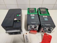 Lot of 3 Schneider Electric Altivar Process ATV600 series Variable Speed & AV320 Frequency Drive