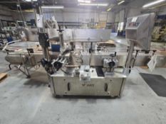 Tronics Pressure Sensitive Wrap Around Bottle Labeler