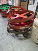 Lot of (10) 55 Gallon Drum Dolly's