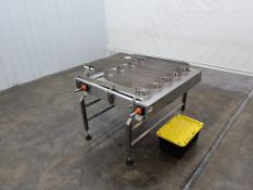 Stainless Steel Frame Plastic Mat-Top Serpentine Accumulation Conveyor