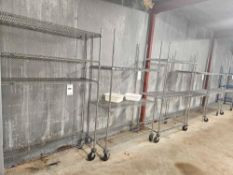 (6) Wire Shelves on casters