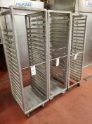 (3) Stainless Steel Racks on Casters