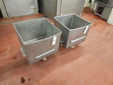 (2) Stainless Steel Carts