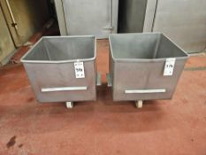 (2) Stainless Steel Carts used with lots 37 and 38