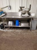 Stainless Table with Back Splash
