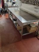 Stainless Prep Table with Backsplash