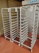 (3) Aluminum Racks on Casters