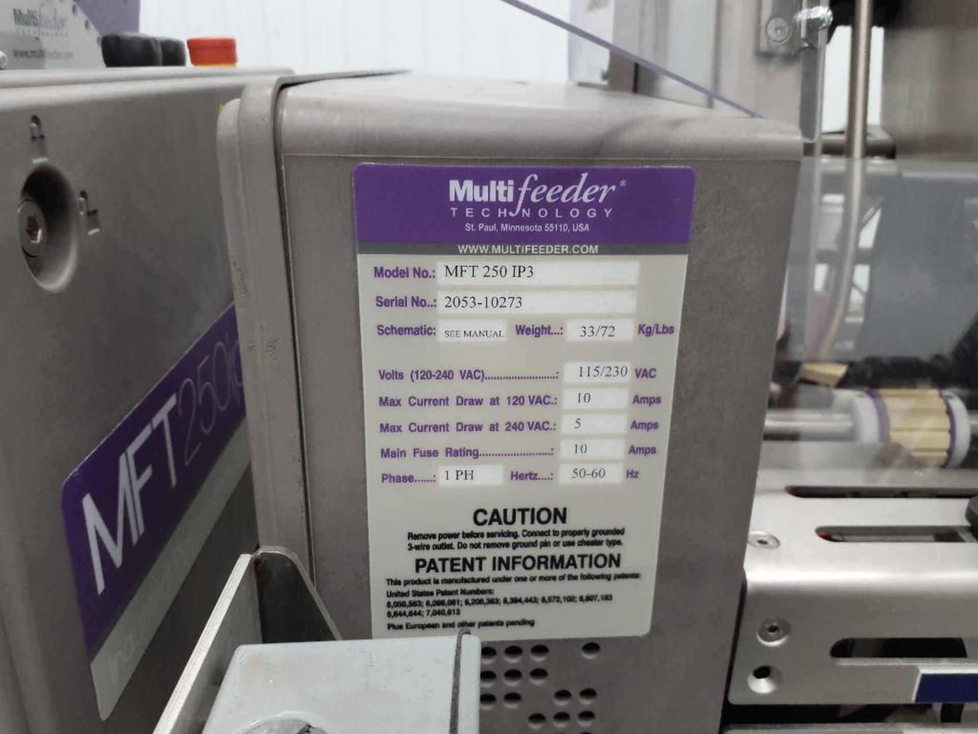 MFT Automation 250IP3 Friction Feeders Table (2) - Image 16 of 32