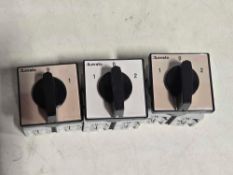 Lot of 3 Lovato GX Series Rotary Cam Switches