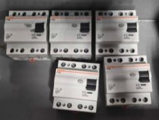 Lot of 5 Lovato P1 RC Residual Current Circuit Breakers