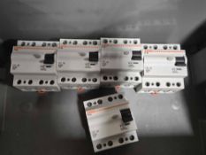 Lot of 5 Lovato P1 RC Residual Current Circuit Breaker