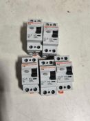 Lot of 5 Lovato P1 RC Residual Current Operated Circuit Breakers