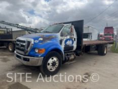 2015 Ford F750 XL SD S/A Flatbed Truck