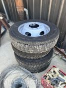 Qty of Truck Tractor Drive Tires w/ Steel Rims