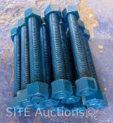 Qty of 12 Unused 1-1/8in Xylene-Coated Bolts