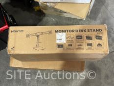 Freestanding Dual Monitor Arm with Height Adjustment Stand