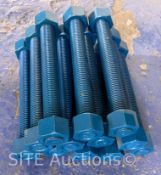 Qty of 12 Unused 1-1/8in Xylene Coated Bolts