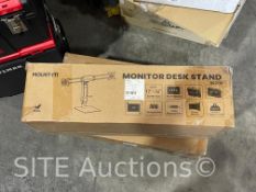 Freestanding Dual Monitor Arm with Height Adjustment Stand