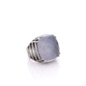 Tacori Bold Woven Crescent Calcedony Cocktail Ring