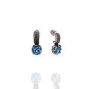 Konstantino Two Tone Swiss Blue Topaz Drop Earrings