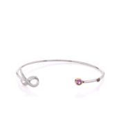 Tacori Sterling Silver Shining Strength Pink Sapphire Cuff Bracelet