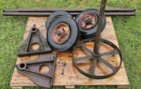 Various cast iron wheels