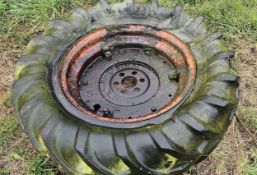 A Fordson tractor rear wheel