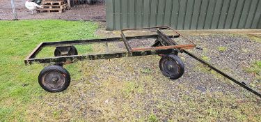 A four wheel trolley frame with steering