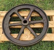 A Lister stationary engine flywheel