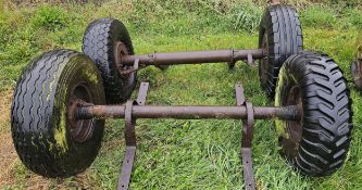 A pair of Morris commercial trailer axles