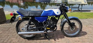 1979 Yamaha RD200, 195cc. Registration number VJJ 258T. Frame number 1E8 104902. Engine number