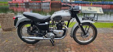 1955 Triumph 6T Thunderbird, 650cc. Registration number TRH 818. Frame number S72462. Engine
