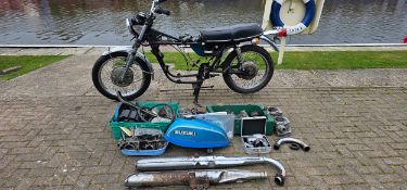 1974 Suzuki T500 project. Registration number not registered NOVA24E189787. Frame number T500 82526.