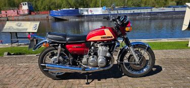 1973 Suzuki GT750, 738cc. Registration number FWX 605L. Frame number GT750 36138. Engine number