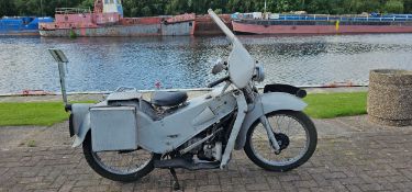 1949 Velocette LE MkI, 149cc. Registration number YXG 265 (non transferrable). Frame number 5347.