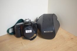 A Canon EOS100 camera with a C-AF1 2x Teleplus MC7 - No battery