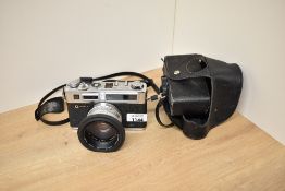 A Yashica Electro 35 camera with Color-Yashinon DX 1:1,7 45mm lens