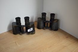 Two pairs of USSR 6 X 30 binoculars bearing the hammer and sickle mark