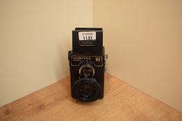 A Nomo Lubitel 166 reflex camera