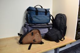Four various camera bags
