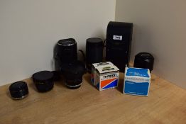 A selection of Olympus fit Tamron lenses. 17mm f3.5, 35-80mm f2.8-f3.8, 35-210mm f3.5-f4.2, 60-