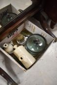 A selection of vintage glass and earthenware bottles and jars