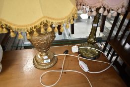 Two vintage table lamps