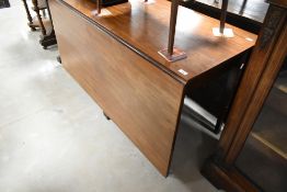 A 19th Century mahogany gateleg dining table, width approx. 133cm