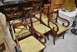 A set of eight (six plus two) Regency style dining chairs