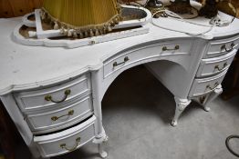 A vintage painted dressing table